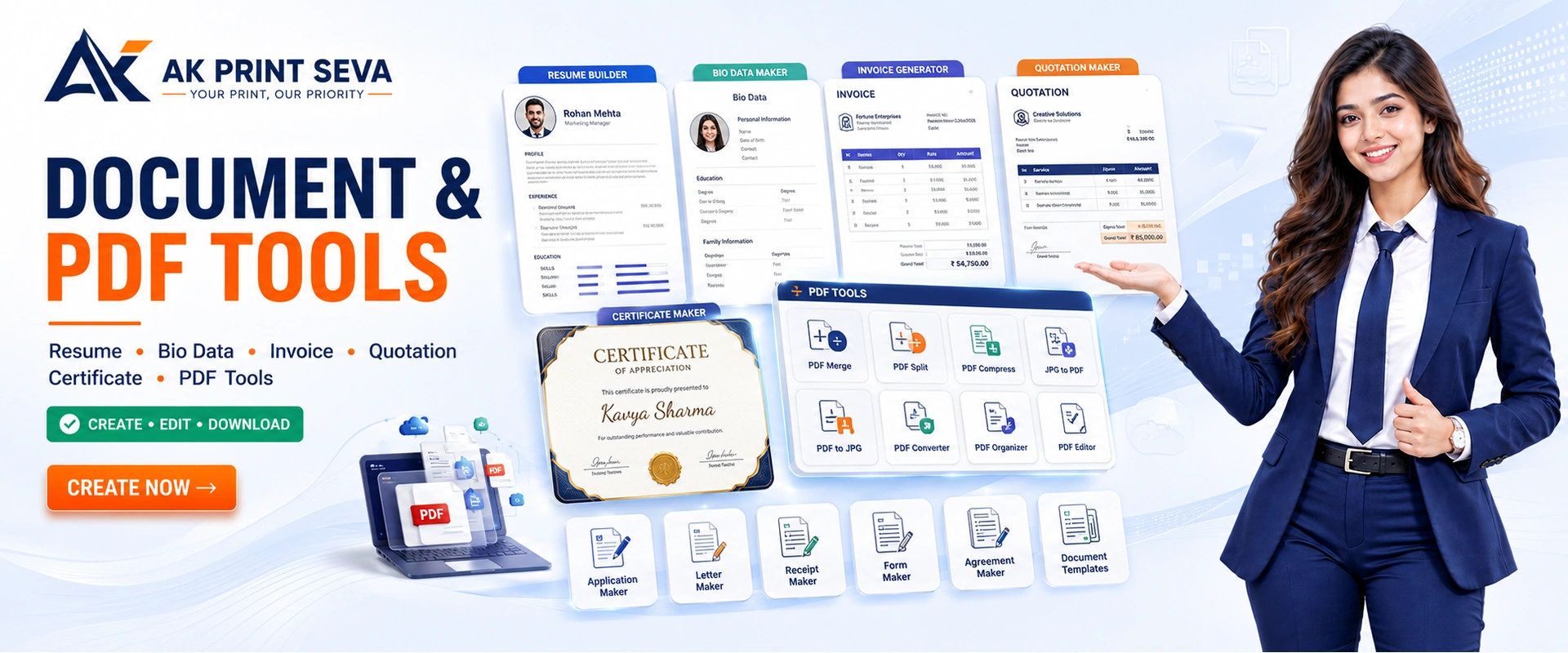 Kisan, Ayushman & Government Smart PVC Card Print